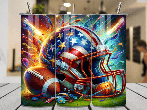 American Football Helmet Tumbler Wrap