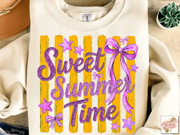 Brushstroke Striped Coquette Summer PNG: Your Go-To Design for Light-Hearted, Print-Ready Joy