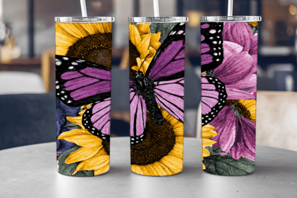 Butterfly Petal Wrap: Effortless Sublimation for 20oz Skinny Tumblers