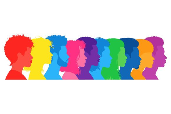 Colorful Silhouettes of Diverse People: A Powerful Visual Tool for Inclusion and Creative Expression