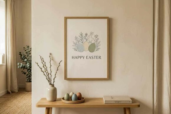 Easter Poster Frame Mockup