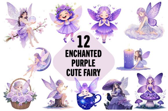 Enchanted Purple Fairy Clipart