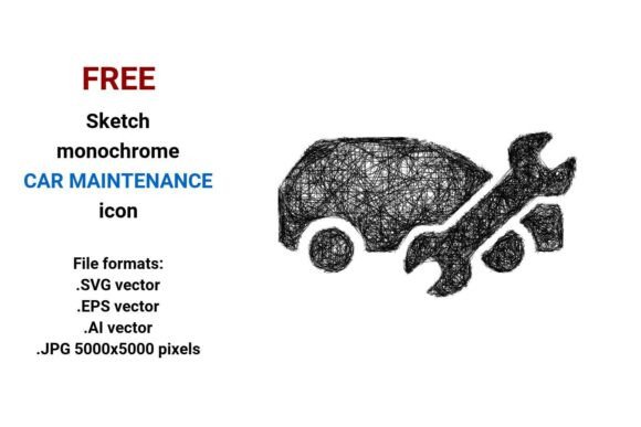 FREE Sketch Car Maintenance Icon: A Practical Choice for Designers and Developers
