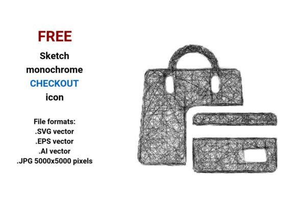 FREE Sketch Checkout Icon for Ecommerce Design