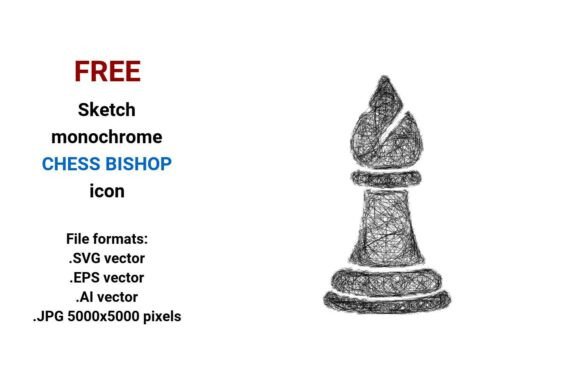 FREE Sketch Chess Bishop Icon: A Practical, Scalable Asset for Designers and Developers