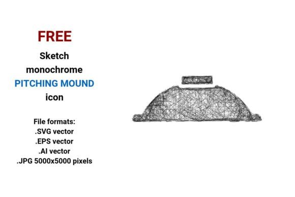 FREE Sketch Pitching Mound Icon