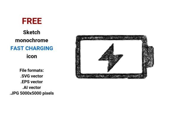 Free Sketch-Style Fast Charging Icons: Vector & High-Res Downloads for Designers and Developers