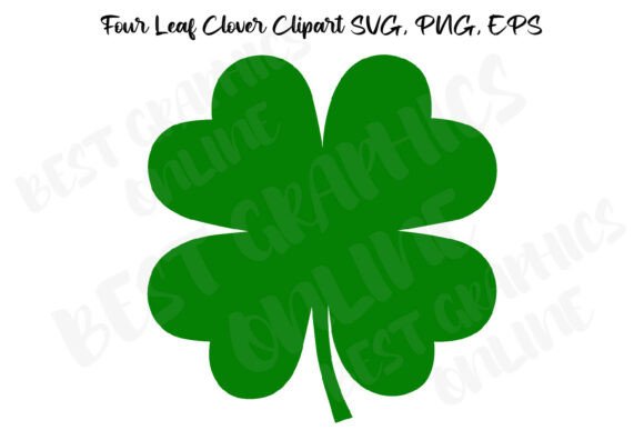 Green Clover Clipart SVG EPS PNG