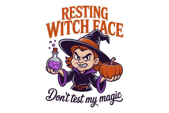 Halloween Witch Spooky Typography Design
