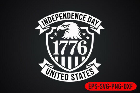 Independence Day Shield Badge SVG