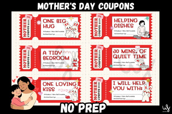 Mother’s Day Coupons Printable Book 🐰❤️