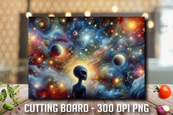 Nebula Cosmic Alien Galaxy Cutting Board