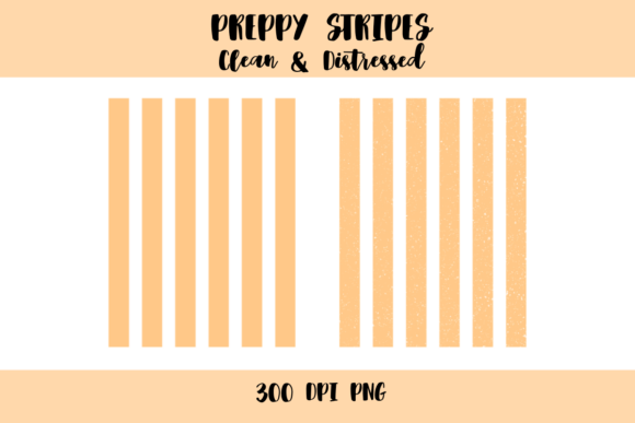 Preppy Stripes PNG Solid Distressed