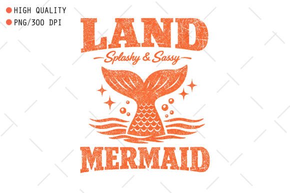 Retro Summer Land Mermaid PNG: A Vibrant Digital Asset for Creative Projects
