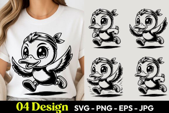 Running Baby Chick SVG PNG