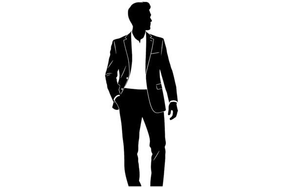 Silhouette of Man in Suit