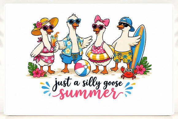 Silly Goose Summer Quote PNG