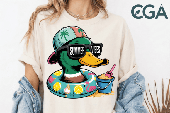 Summer Vibes Mallard Duck PNG: Your Go-To Digital Asset for Sunny, Shareable Design