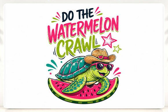 Watermelon Crawl Turtle PNG