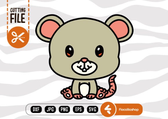 Woodland Animals Clipart - Mouse SVG: Charming, Versatile Digital Art for Crafters and Designers